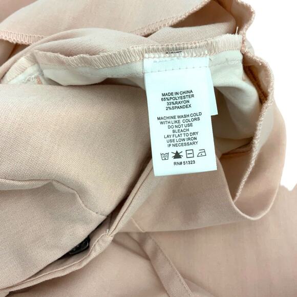 1.State Paper Bag Pants With Self Tie Pink Evening Sand Size 10 NWOT $99 MSRP - Picture 7 of 9